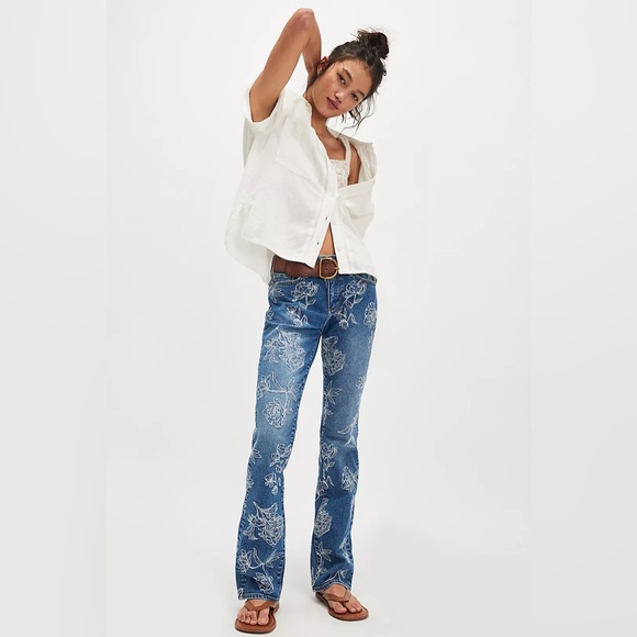 FP x Driftwood Kelly Porcelain Etched Jeans - Picture 1 of 4